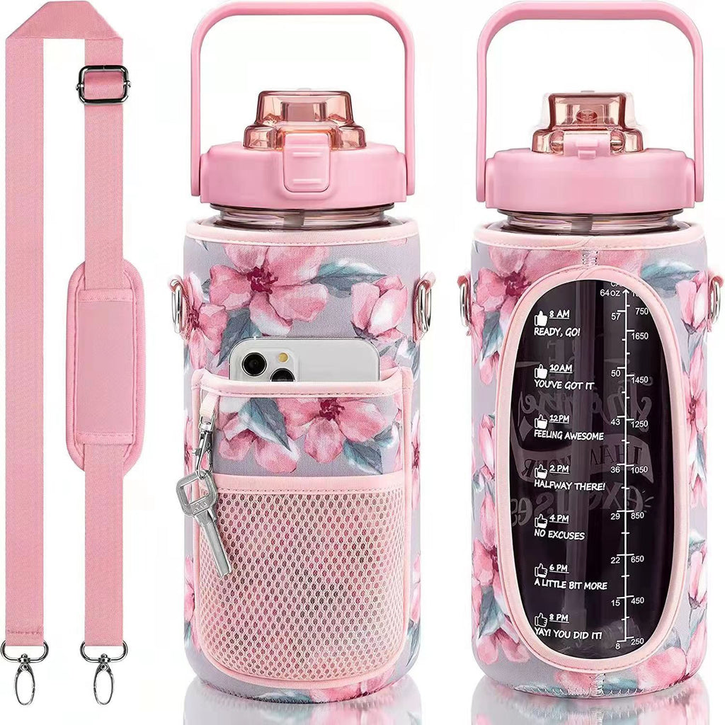 Outdoor Water Bottle and Protective Cover with Strap
