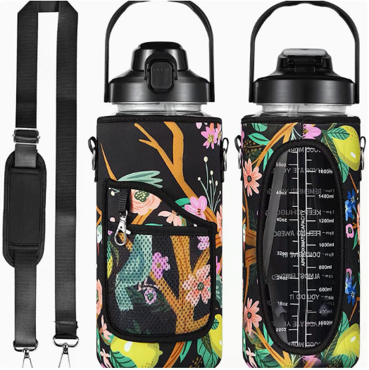 Outdoor Water Bottle and Protective Cover with Strap