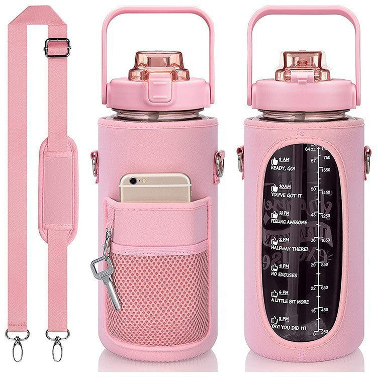 Outdoor Water Bottle and Protective Cover with Strap
