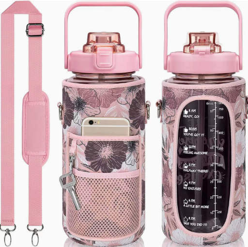 Outdoor Water Bottle and Protective Cover with Strap