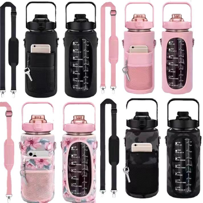 Outdoor Water Bottle and Protective Cover with Strap