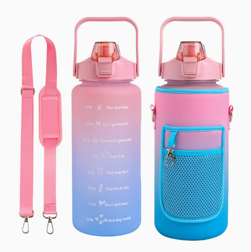 Outdoor Water Bottle and Protective Cover with Strap