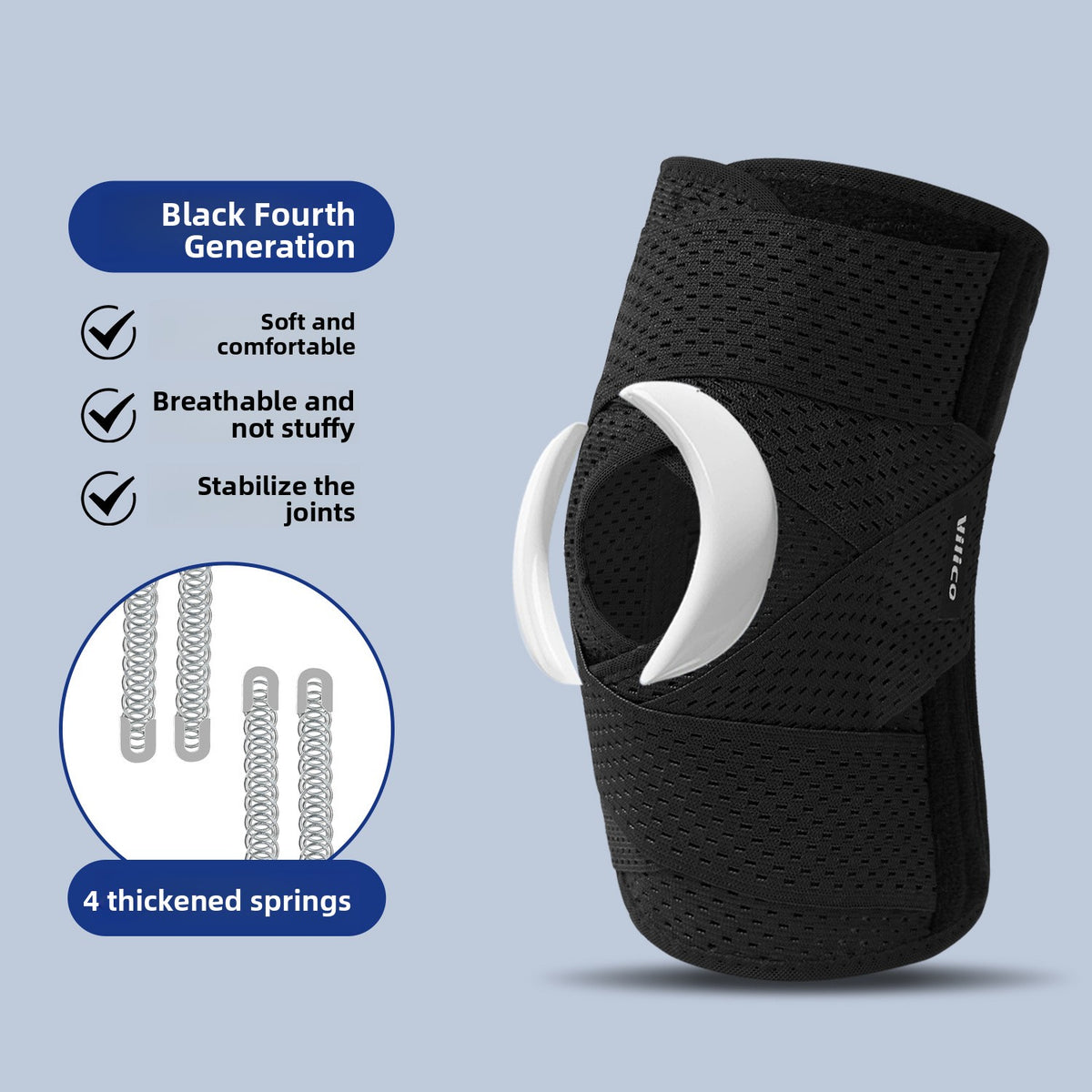 Breathable Sports Knee Pads with Spring Support