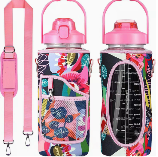 Outdoor Water Bottle and Protective Cover with Strap