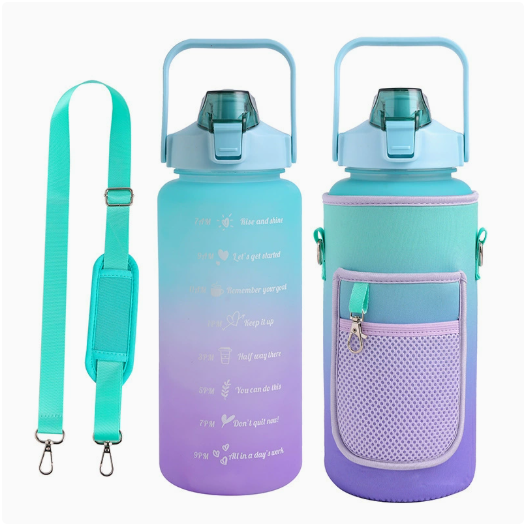Outdoor Water Bottle and Protective Cover with Strap