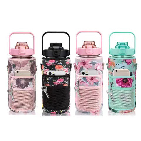 Outdoor Water Bottle and Protective Cover with Strap